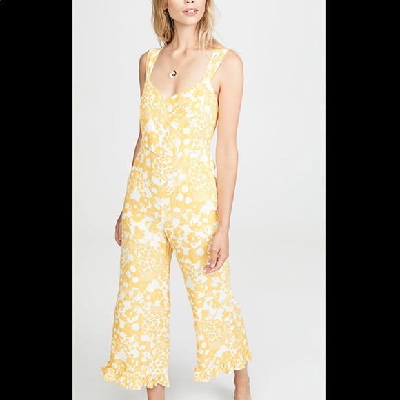 Faithfull the Brand Kasbah Floral Yellow Jumpsuit - Picture 8 of 16